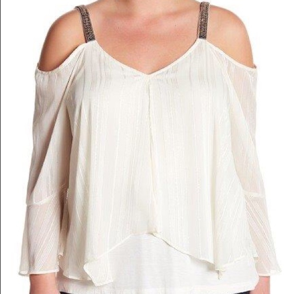 NWT Breathless Cold Shoulder Blouse